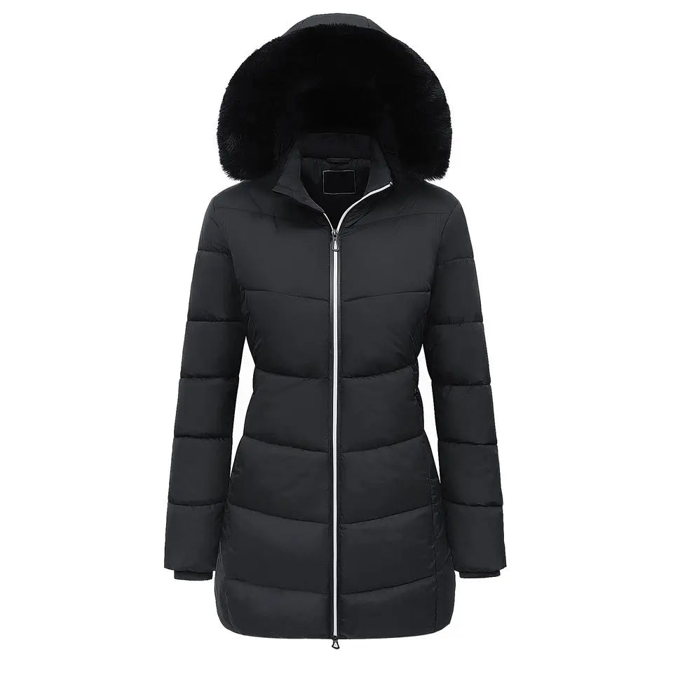 Jacket with Detachable Hood – Windproof Fleece Winter Coat