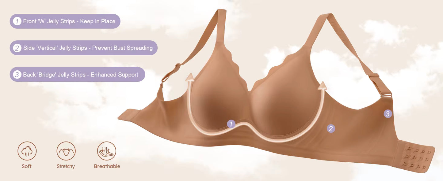 Women's Seamless and Steel-free Gathering Anti-sagging Bra