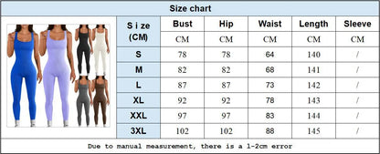 Women's Ribbed Skinny Jumpsuit – Square Neck, Hip-Lifting, All-Season