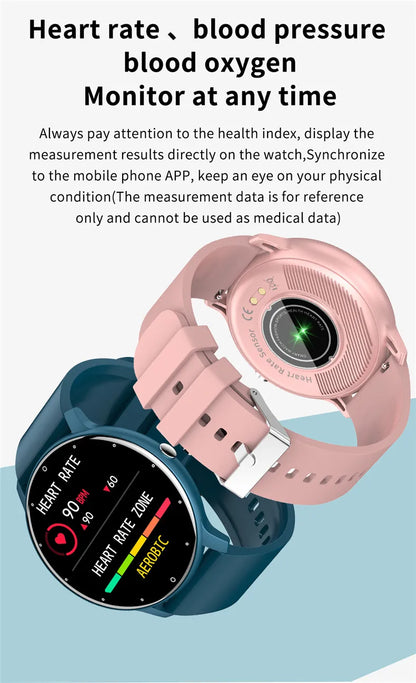 ZL02D Smart Watch – Heart Rate, Blood Pressure & Sleep Tracker for Men & Women
