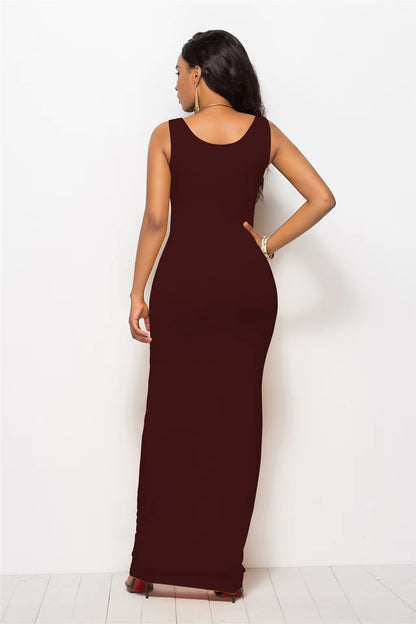 Women's Sleeveless Bodycon Maxi Dress