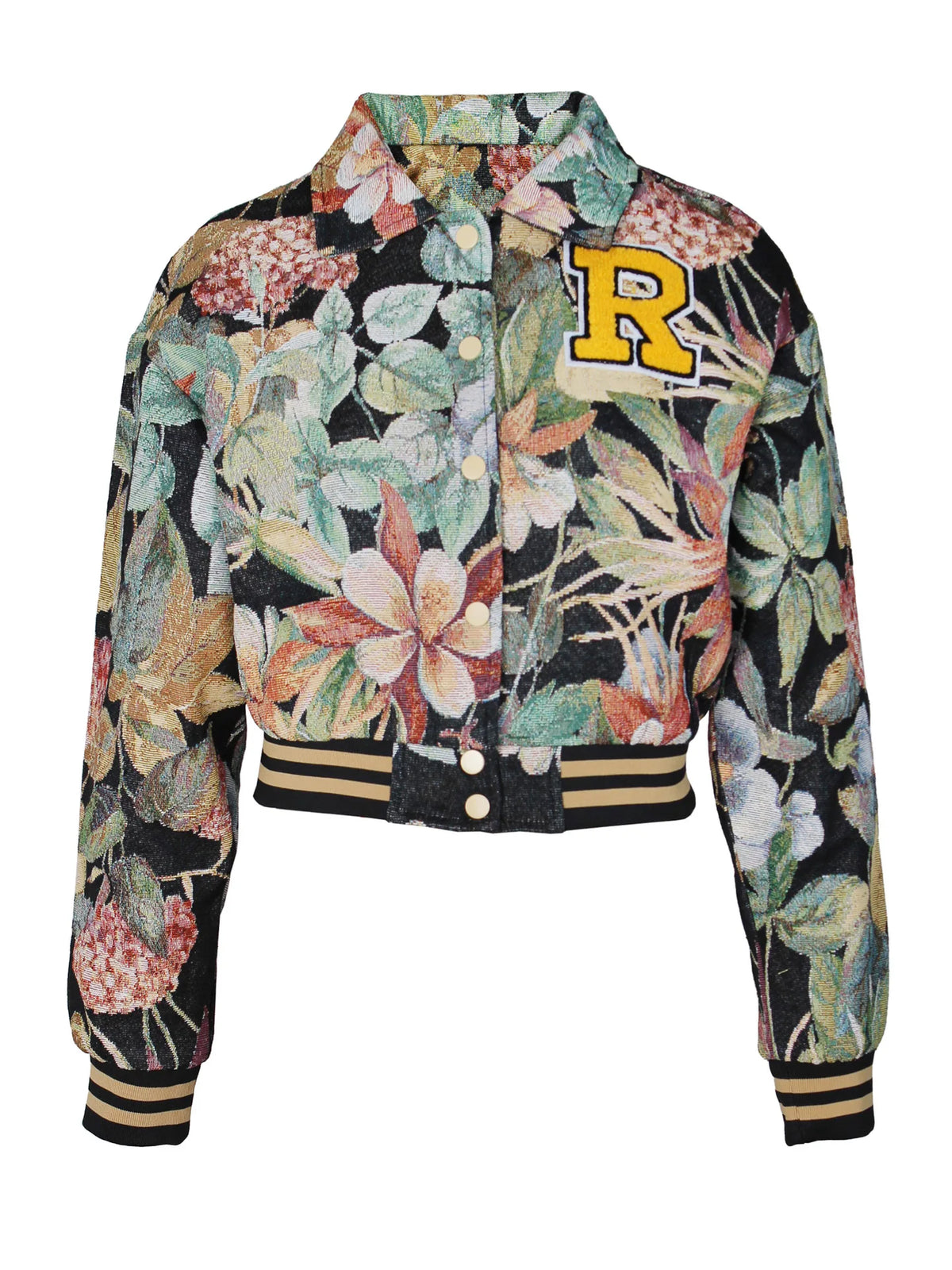Women's Vintage Digital Print Poncho Jacket – Loose Mandarin Collar
