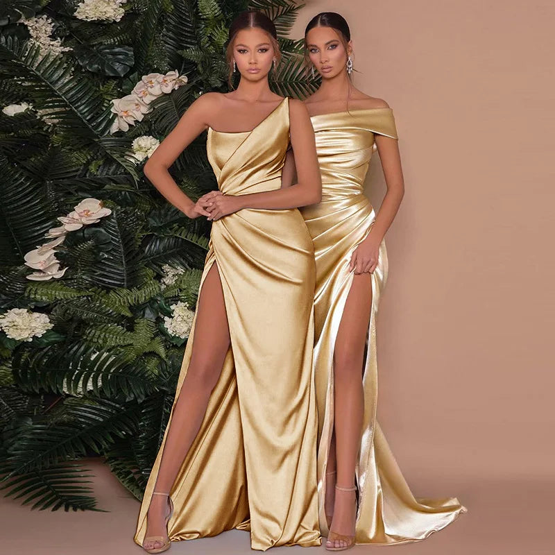 Women's Strapless Chiffon Floor-Length Formal Dress
