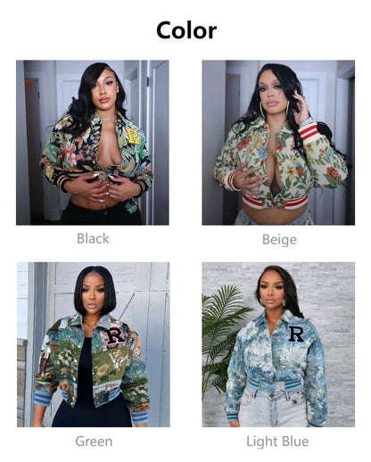 Women's Vintage Digital Print Poncho Jacket – Loose Mandarin Collar