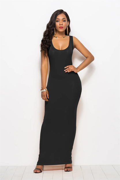 Women's Sleeveless Bodycon Maxi Dress