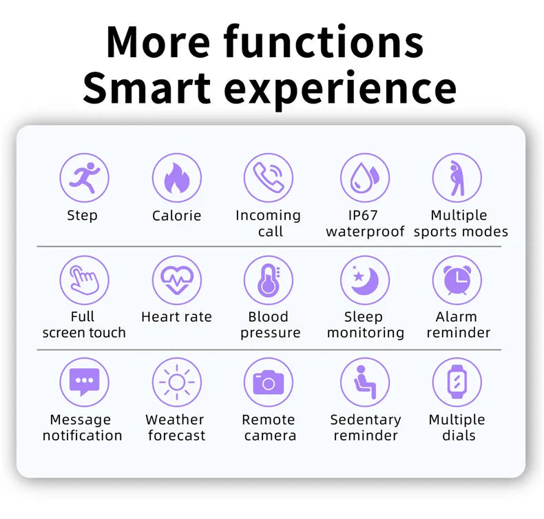 ZL02D Smart Watch – Heart Rate, Blood Pressure & Sleep Tracker for Men & Women