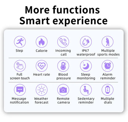 ZL02D Smart Watch – Heart Rate, Blood Pressure & Sleep Tracker for Men & Women