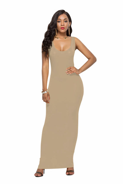 Women's Sleeveless Bodycon Maxi Dress