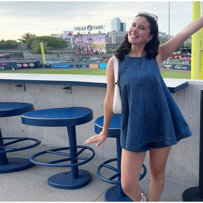 Georgia Blue Denim Top + FREE Matching Shorts