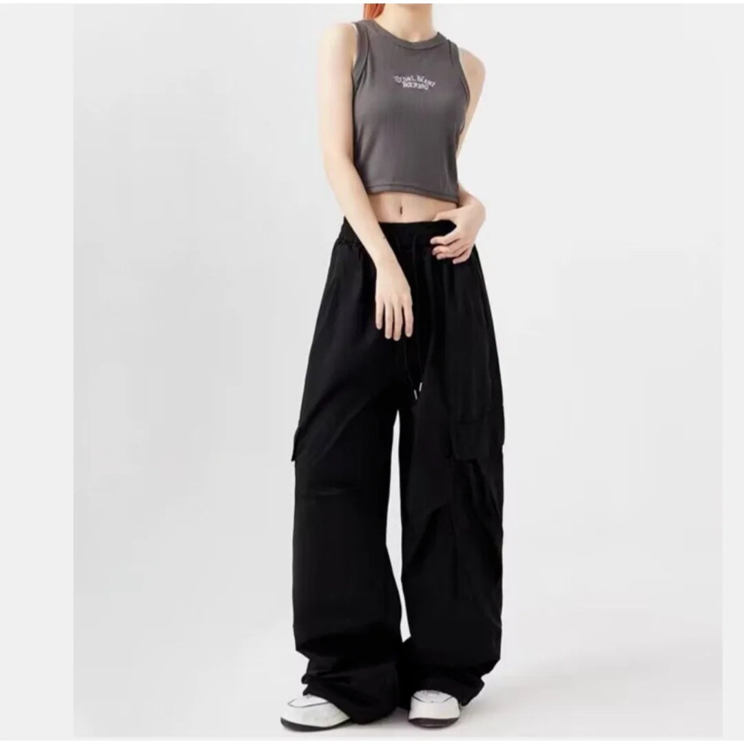 Corduroy Wide Cargo Pants IJ521