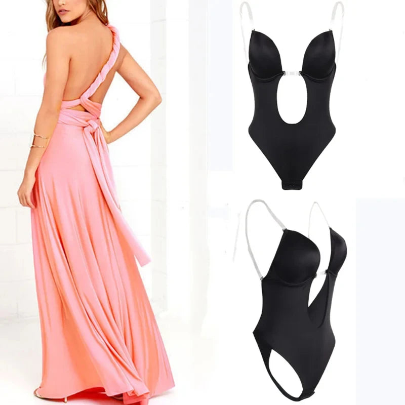 Formivelle Backless Thong Bodysuit Bra