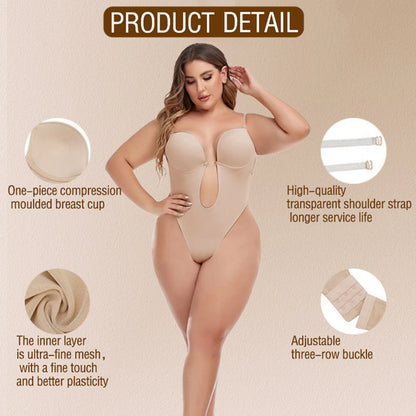 Formivelle Backless Thong Bodysuit Bra