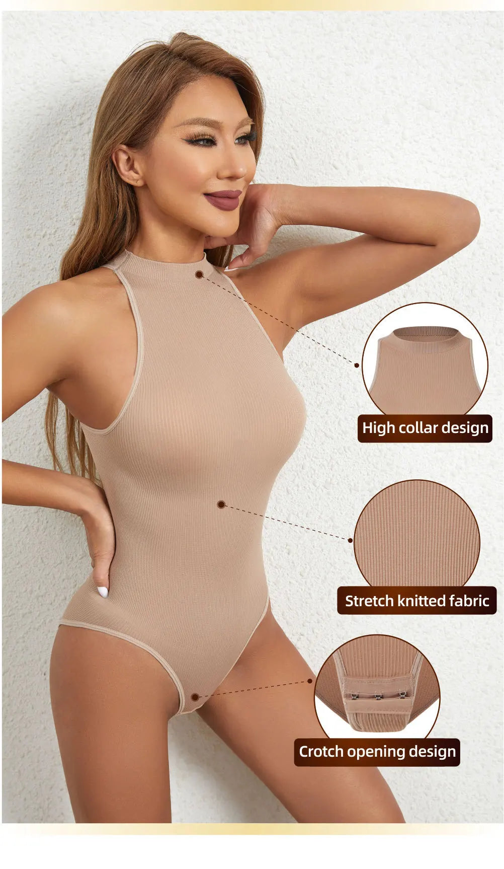 Formivelle Backless Thong Bodysuit Bra