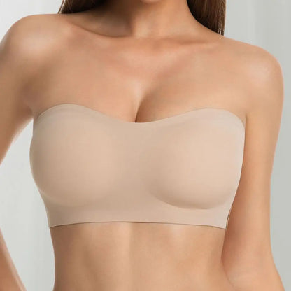 Strapless Push-Up Bandeau Bra | Wireless Padded Tube Bra