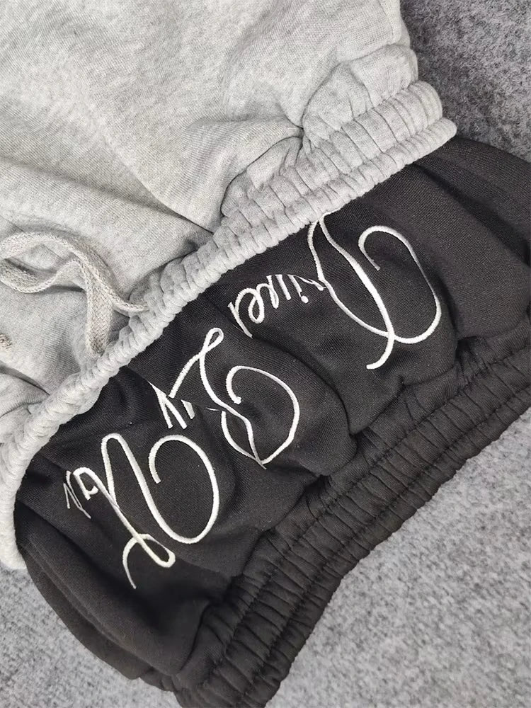 Plaid Patchwork Sweatpants - Unisex