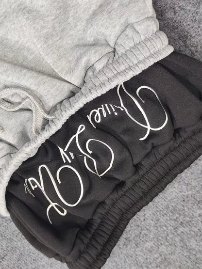 Plaid Patchwork Sweatpants - Unisex