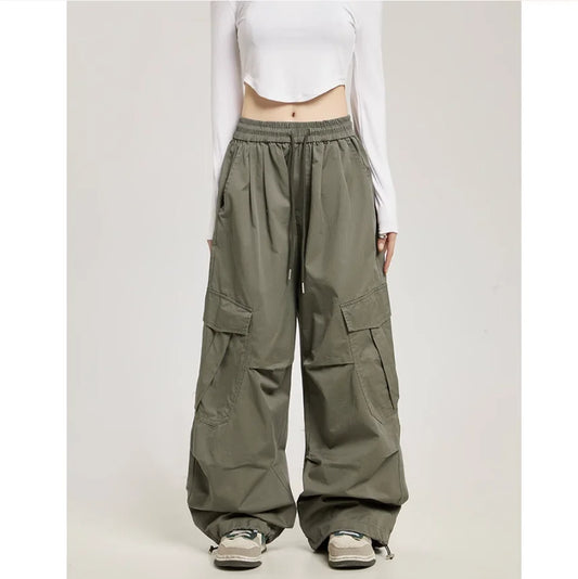 Corduroy Wide Cargo Pants IJ521
