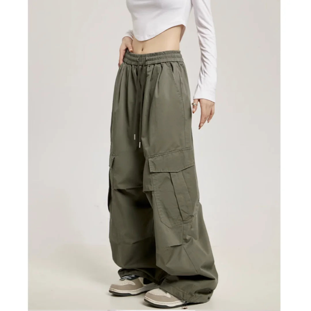Corduroy Wide Cargo Pants IJ521