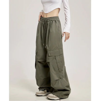 Corduroy Wide Cargo Pants IJ521