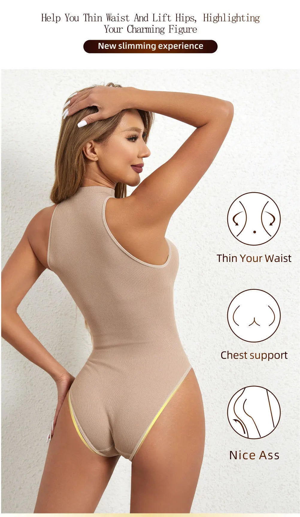 Formivelle Backless Thong Bodysuit Bra