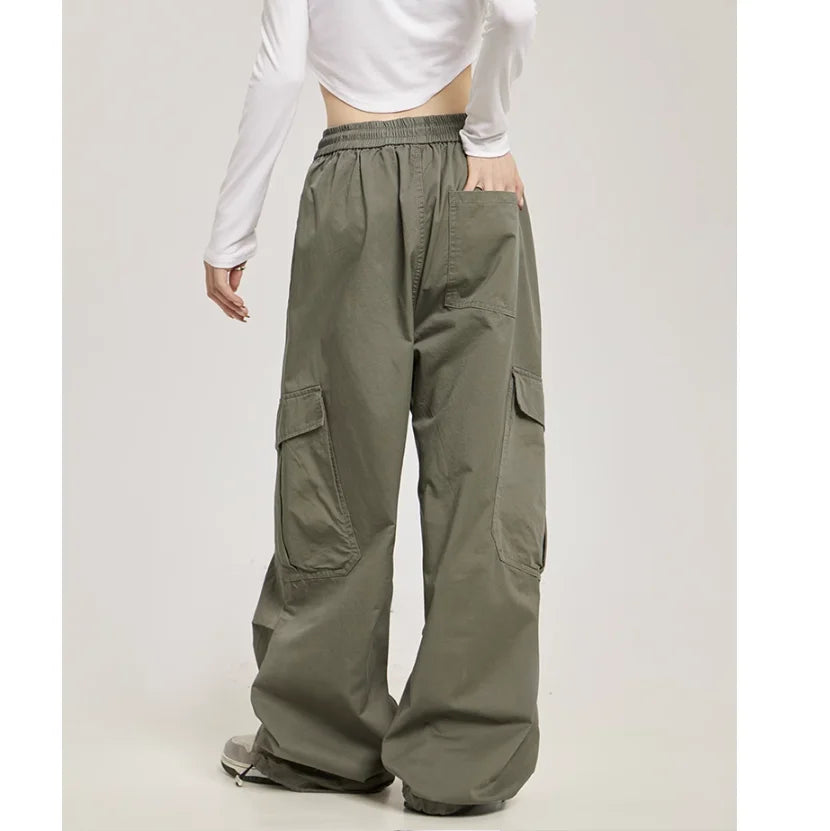 Corduroy Wide Cargo Pants IJ521