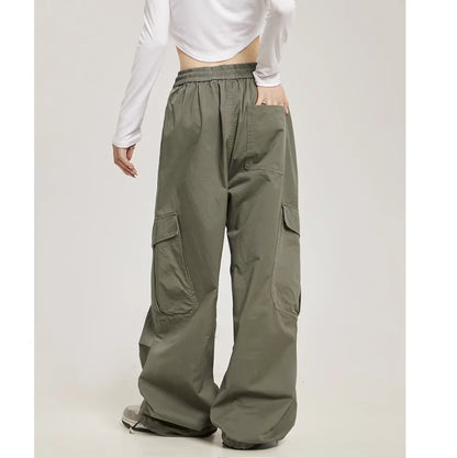 Corduroy Wide Cargo Pants IJ521