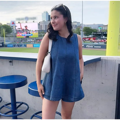 Georgia Blue Denim Top + FREE Matching Shorts