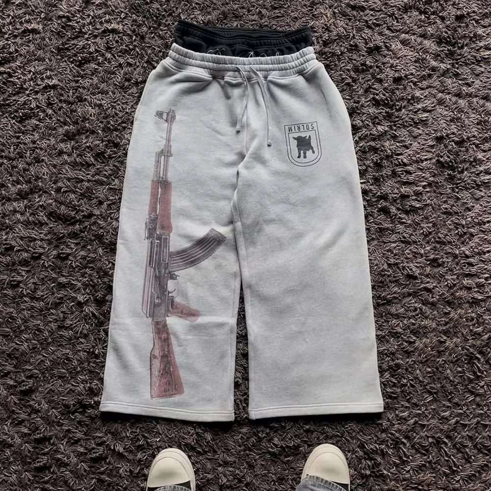Plaid Patchwork Sweatpants - Unisex