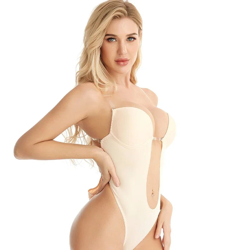 Formivelle Backless Thong Bodysuit Bra