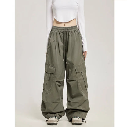 Corduroy Wide Cargo Pants IJ521