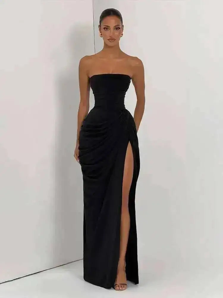 Cyra Maxi Dress - Deep Red