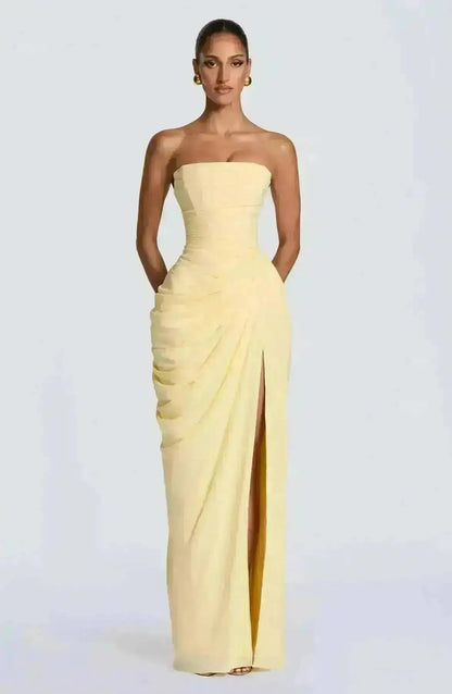 Cyra Maxi Dress - Deep Red