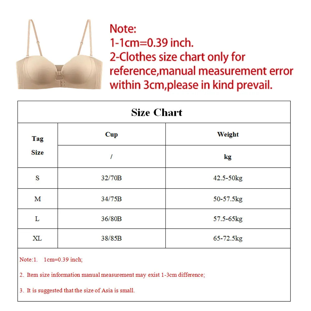 💞Seamless Front Closure Bra With Adjustable Straps
