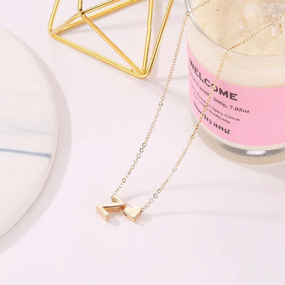 Initial Heart Pendant Necklace & Bracelet