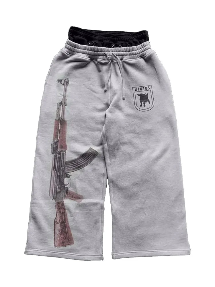 Plaid Patchwork Sweatpants - Unisex