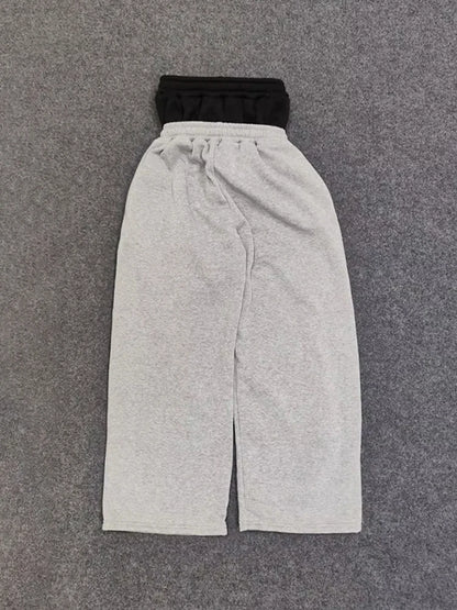 Plaid Patchwork Sweatpants - Unisex