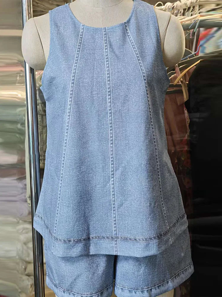 Georgia Blue Denim Top + FREE Matching Shorts