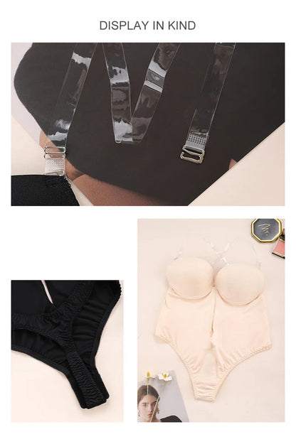 Formivelle Backless Thong Bodysuit Bra