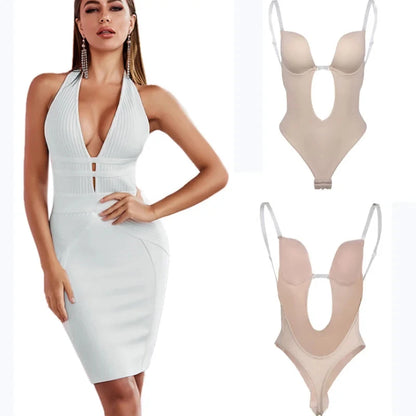 Formivelle Backless Thong Bodysuit Bra