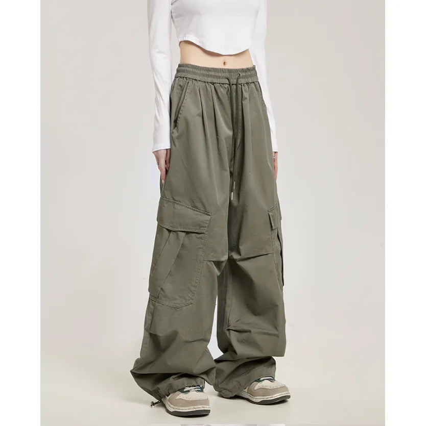 Corduroy Wide Cargo Pants IJ521