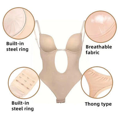 Formivelle Backless Thong Bodysuit Bra