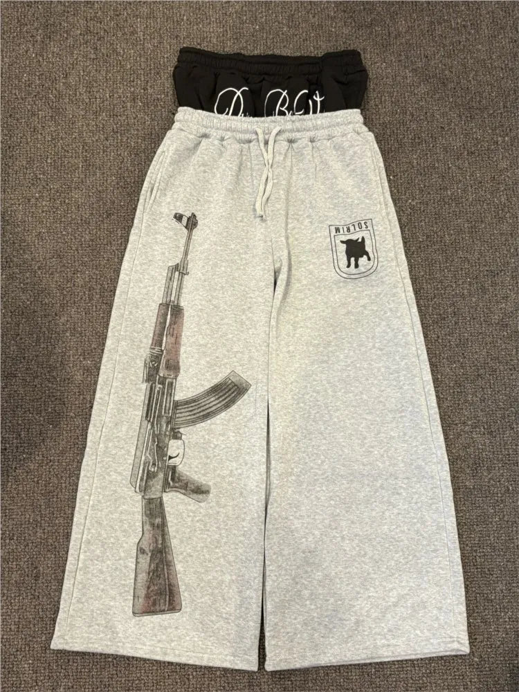 Plaid Patchwork Sweatpants - Unisex