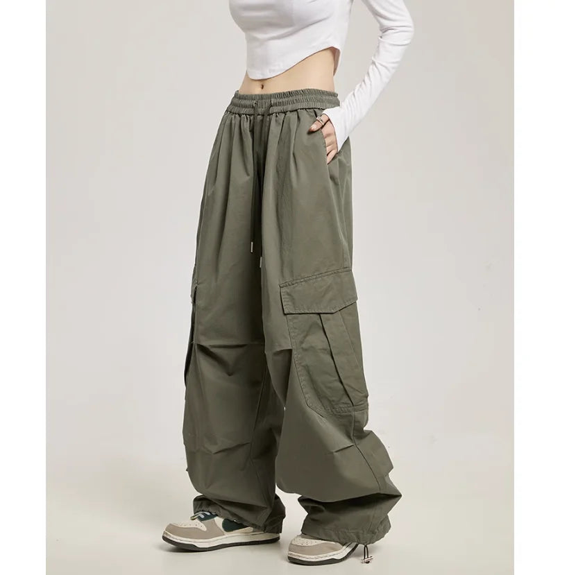Corduroy Wide Cargo Pants IJ521