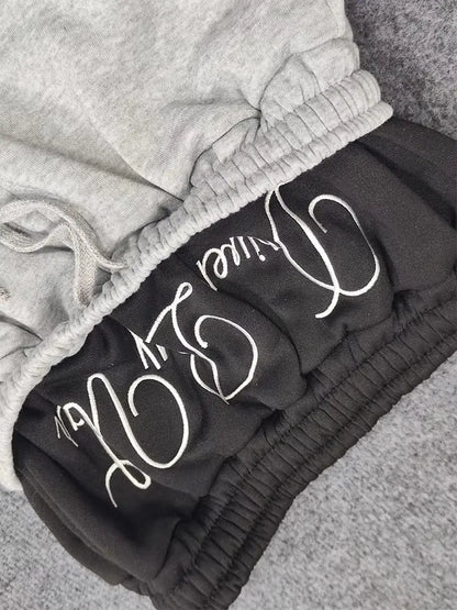 Plaid Patchwork Sweatpants - Unisex