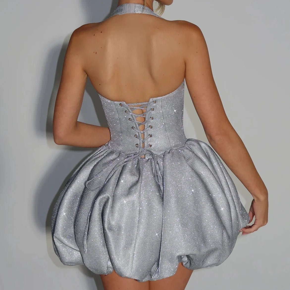 Araminta Mini Dress - Silver